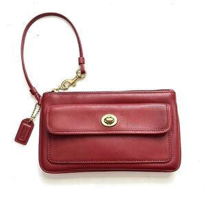 Coach Red Leather Wristlet